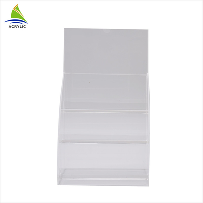 Túi nhựa đôi Pocket tờ rơi / tập tin Acrylic Brochure Display Đứng Chủ