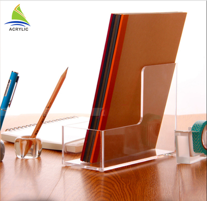rõ ràng Acrylic Brochure Holders Brochure Pockets Tạp chí và kệ sách