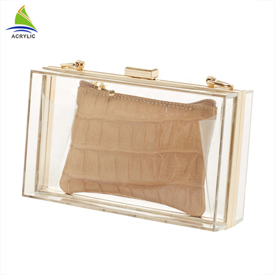 Xu hướng thời trang rõ ràng tùy chỉnh túi buổi tối acrylic ly hợp cho phụ nữ / cô gái