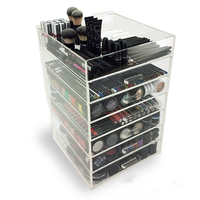 Hộp trưng bày acrylic trang điểm 7 tầng có ngăn kéo để mua sắm