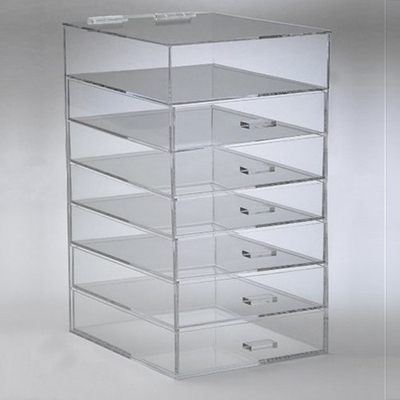 Hộp trưng bày acrylic trang điểm 7 tầng có ngăn kéo để mua sắm