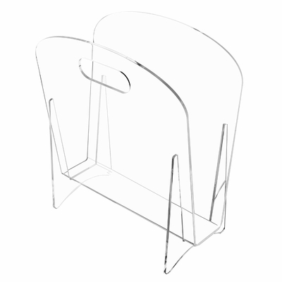 Đơn giản hiện đại rõ ràng giữ chủ tạp chí acrylic Hiển thị đứng / tập tin lưu trữ thư mục lưu trữ tổ chức
