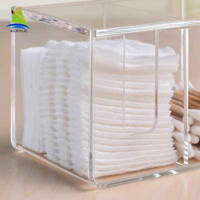 Miếng dán tăm bông gia dụng acrylic / Hộp đựng tăm bông bằng nhựa