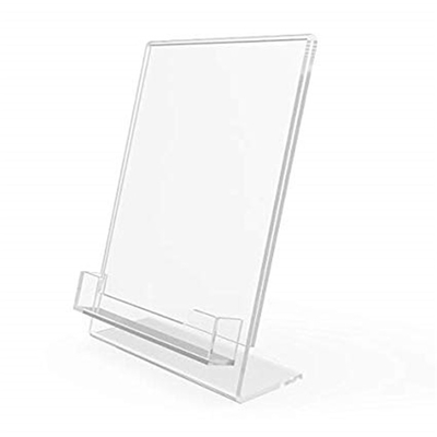 5 &quot;X 7&quot; Lucite Plexiglass Acrylic Slained Chèn Người giữ dấu với túi danh thiếp