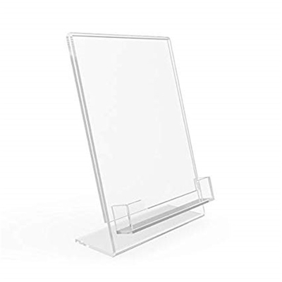 5 &quot;X 7&quot; Lucite Plexiglass Acrylic Slained Chèn Người giữ dấu với túi danh thiếp