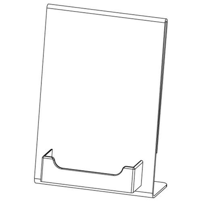 5 &quot;X 7&quot; Lucite Plexiglass Acrylic Slained Chèn Người giữ dấu với túi danh thiếp