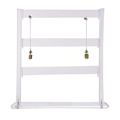 Clear Acrylic 3 Cấp Trang sức Tổ chức Bông tai Hiển thị Stands
