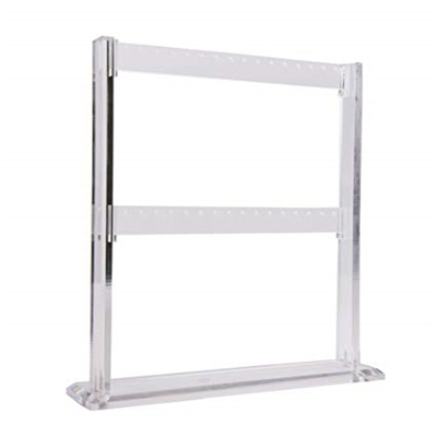 Clear Acrylic 3 Cấp Trang sức Tổ chức Bông tai Hiển thị Stands