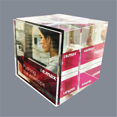 Khung ảnh nhựa acrylic, máy tính để bàn Lucite 6 mặt hình ảnh acrylic