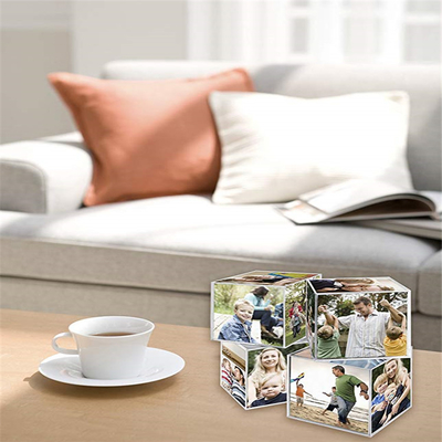 Khung ảnh nhựa acrylic, máy tính để bàn Lucite 6 mặt hình ảnh acrylic