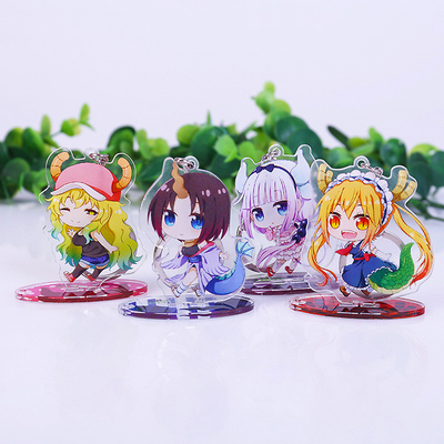 Mặt bàn acrylic tùy chỉnh Hiển thị trường hợp Standee Anime Hình In Keychain Keychain