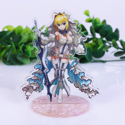 Mặt bàn acrylic tùy chỉnh Hiển thị trường hợp Standee Anime Hình In Keychain Keychain