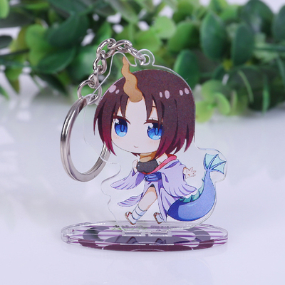 Mặt bàn acrylic tùy chỉnh Hiển thị trường hợp Standee Anime Hình In Keychain Keychain