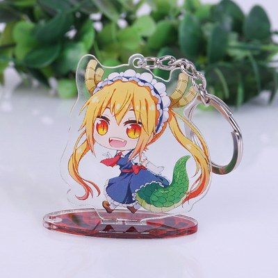 Mặt bàn acrylic tùy chỉnh Hiển thị trường hợp Standee Anime Hình In Keychain Keychain