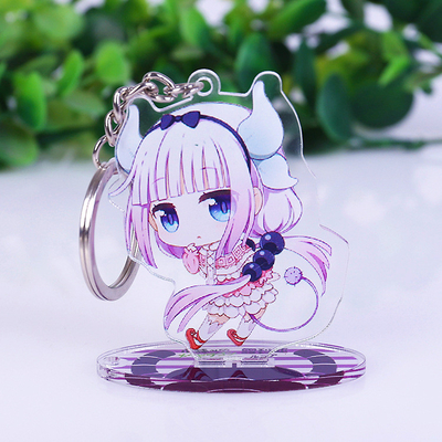 Mặt bàn acrylic tùy chỉnh Hiển thị trường hợp Standee Anime Hình In Keychain Keychain