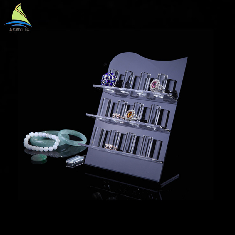 Đồ trang sức Acrylic Hiển thị Stand, Acrylic Ring Hiển thị Stand, hiển thị acrylic đứng cho đồ trang sức