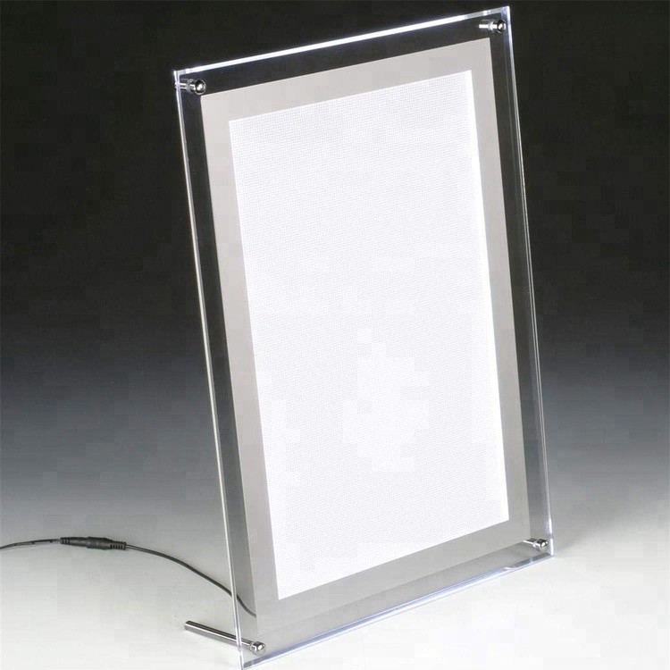 Nhà máy Tùy Chỉnh Kích Thước Acrylic Tường Led Đăng Chủ / Acrylic Led Menu Chủ