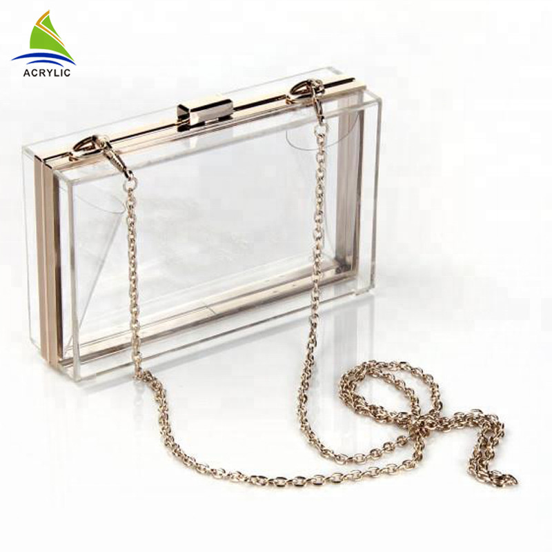 Hợp thời trang chuyên nghiệp rõ ràng tùy chỉnh Acrylic túi ly hợp 18 × 4,5 × 11 Cm chứng nhận CE