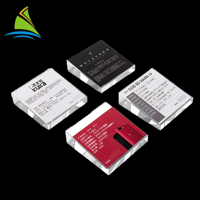 Rõ ràng màu rắn khắc Acrylic Logo Khối bề mặt có độ cứng cao