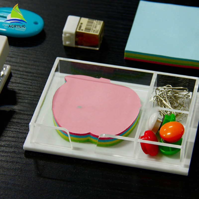 Rõ ràng Acrylic Hiển thị cửa hàng Plexiglass lưu trữ Pallet Acrylic Office Tray Organizer